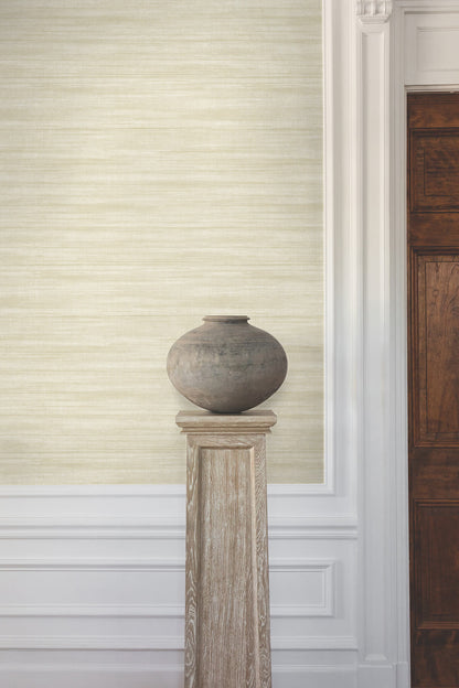 Ronald Redding Classics Brushed Linen Wallpaper - Ivory