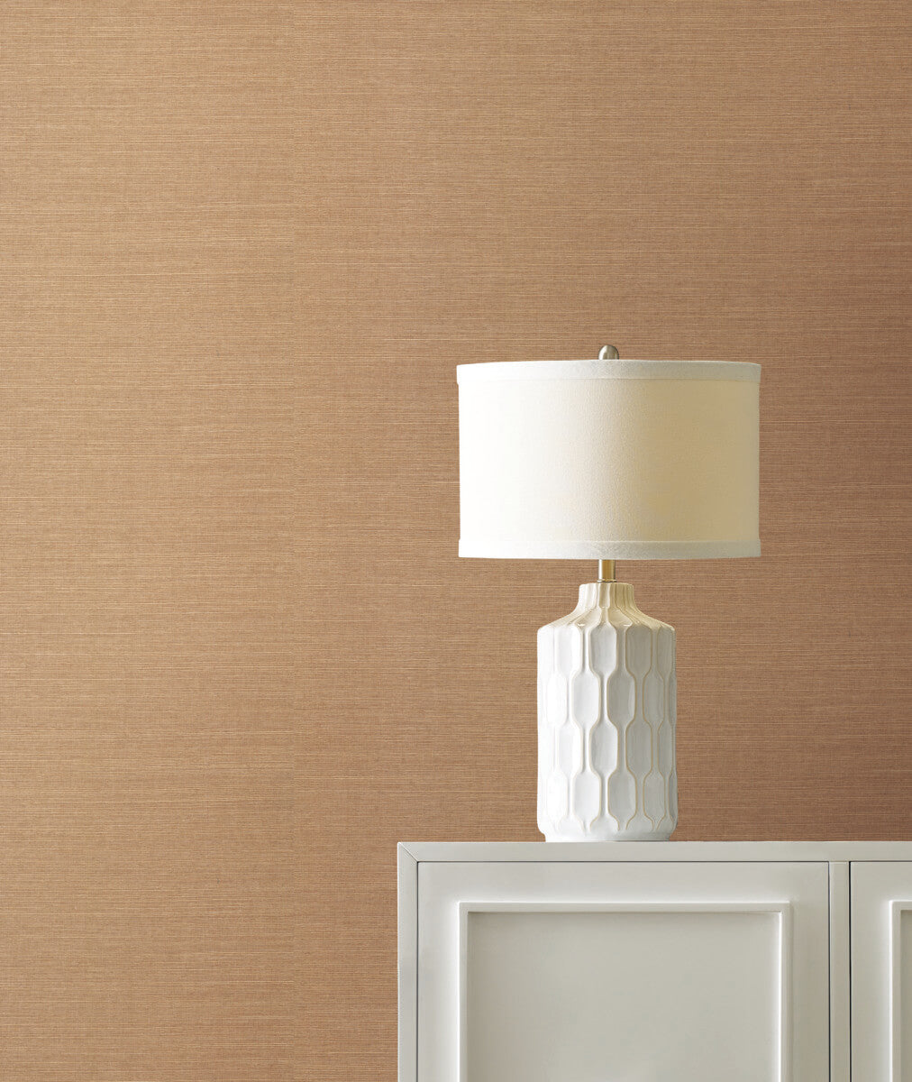 York Designer Sisals Grasscloth Wallpaper - Fawn