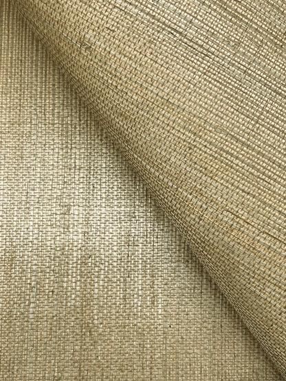 York Designer Sisals Grasscloth Wallpaper - Khaki