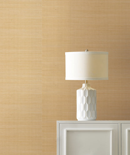 York Designer Sisals Grasscloth Wallpaper - Gold