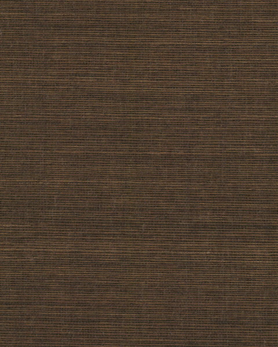 York Designer Sisals Grasscloth Wallpaper - Walnut