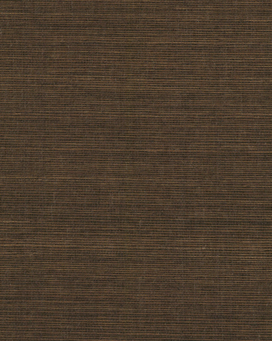 York Designer Sisals Grasscloth Wallpaper - Walnut