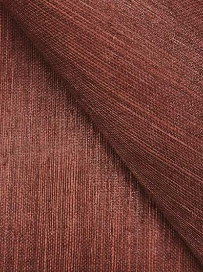 York Designer Sisals Grasscloth Wallpaper - Mulberry