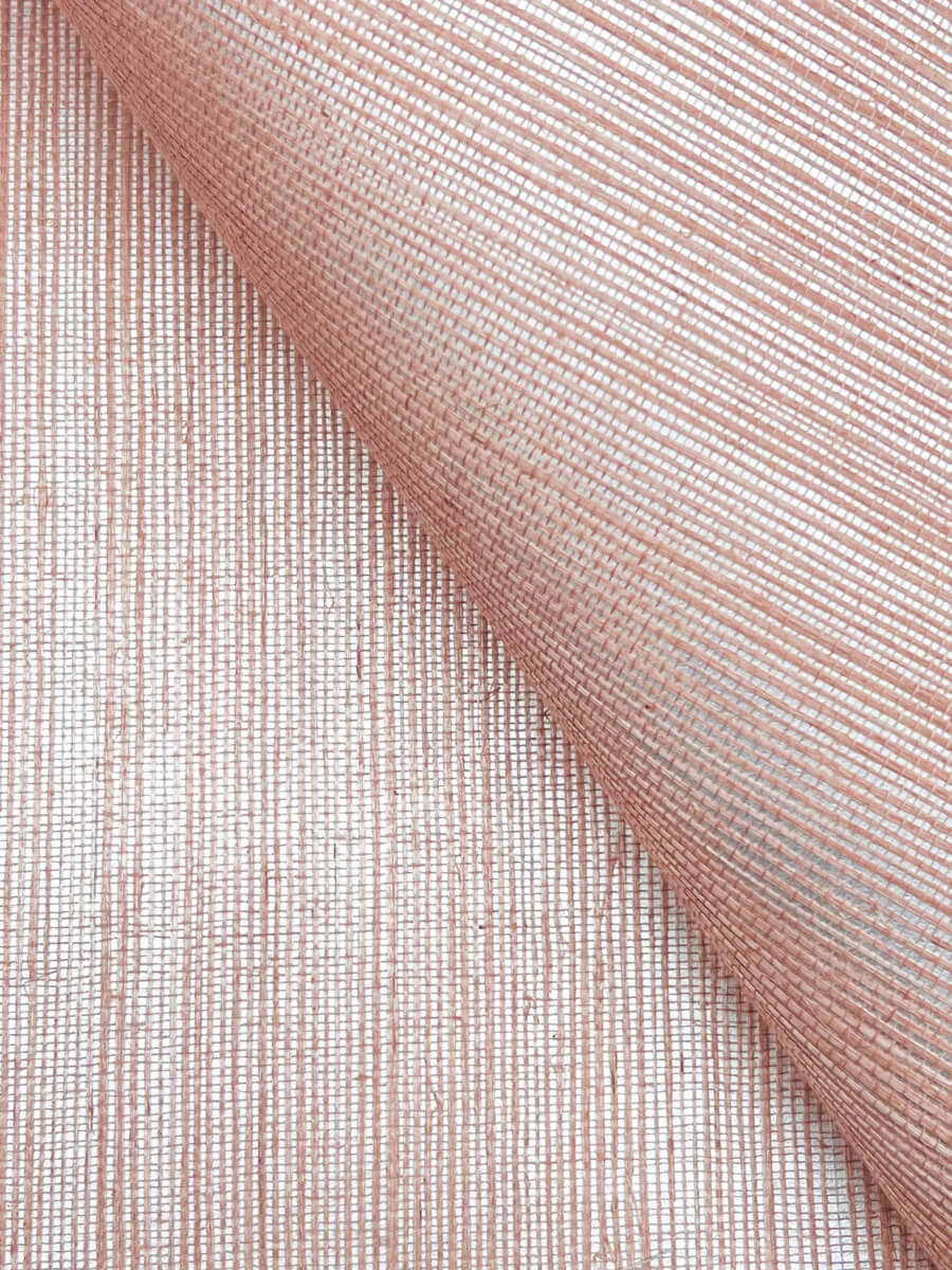 York Designer Sisals Grasscloth Wallpaper - Rose