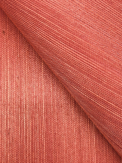 York Designer Sisals Grasscloth Wallpaper - Rhubarb