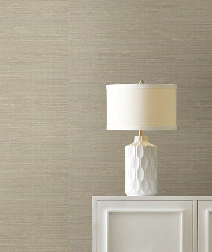 York Designer Sisals Grasscloth Wallpaper - Silver