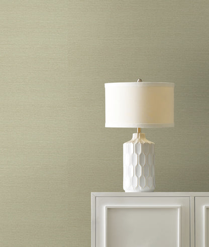 York Designer Sisals Grasscloth Wallpaper - Celery