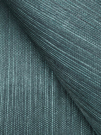 York Designer Sisals Grasscloth Wallpaper - Peacock