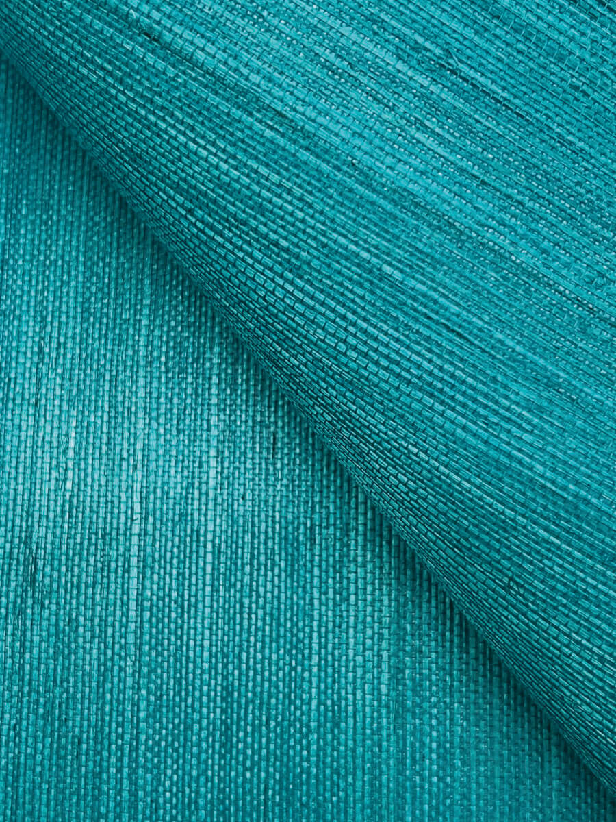 York Designer Sisals Grasscloth Wallpaper - Lagoon