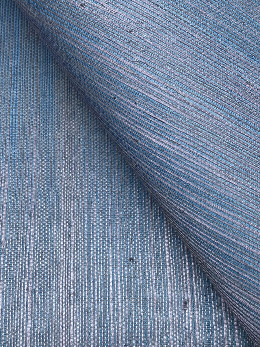 York Designer Sisals Grasscloth Wallpaper - Bluebell