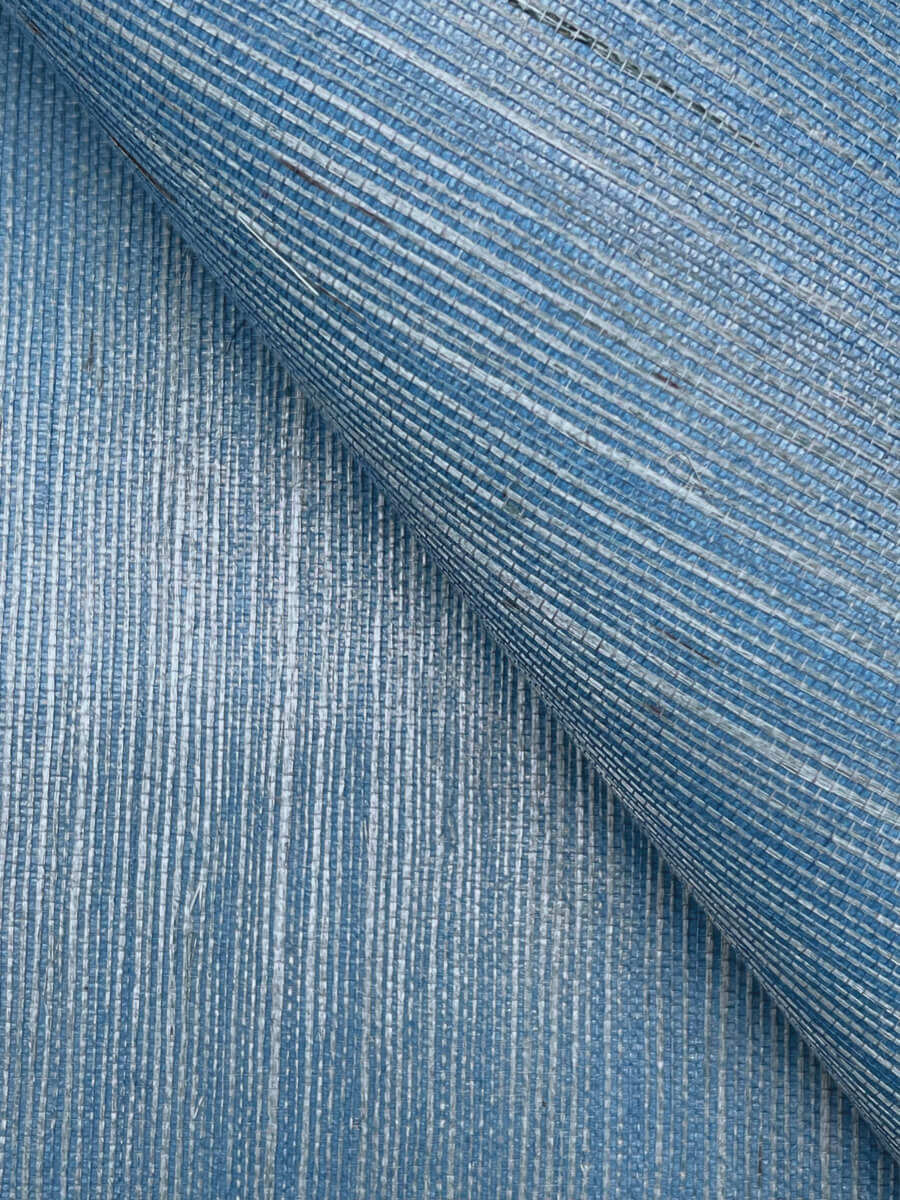 York Designer Sisals Grasscloth Wallpaper - Azure
