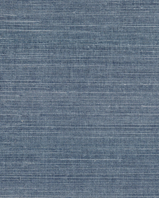 York Designer Sisals Grasscloth Wallpaper - Denim