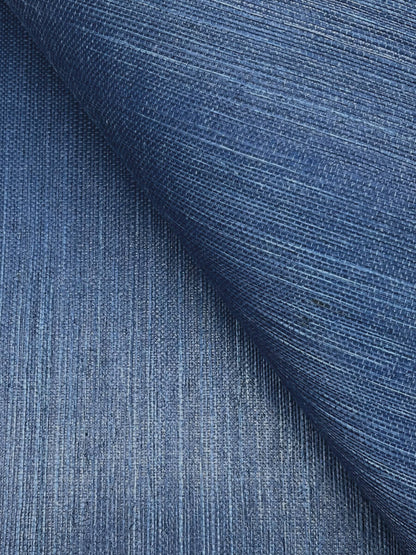 York Designer Sisals Grasscloth Wallpaper - Lapis