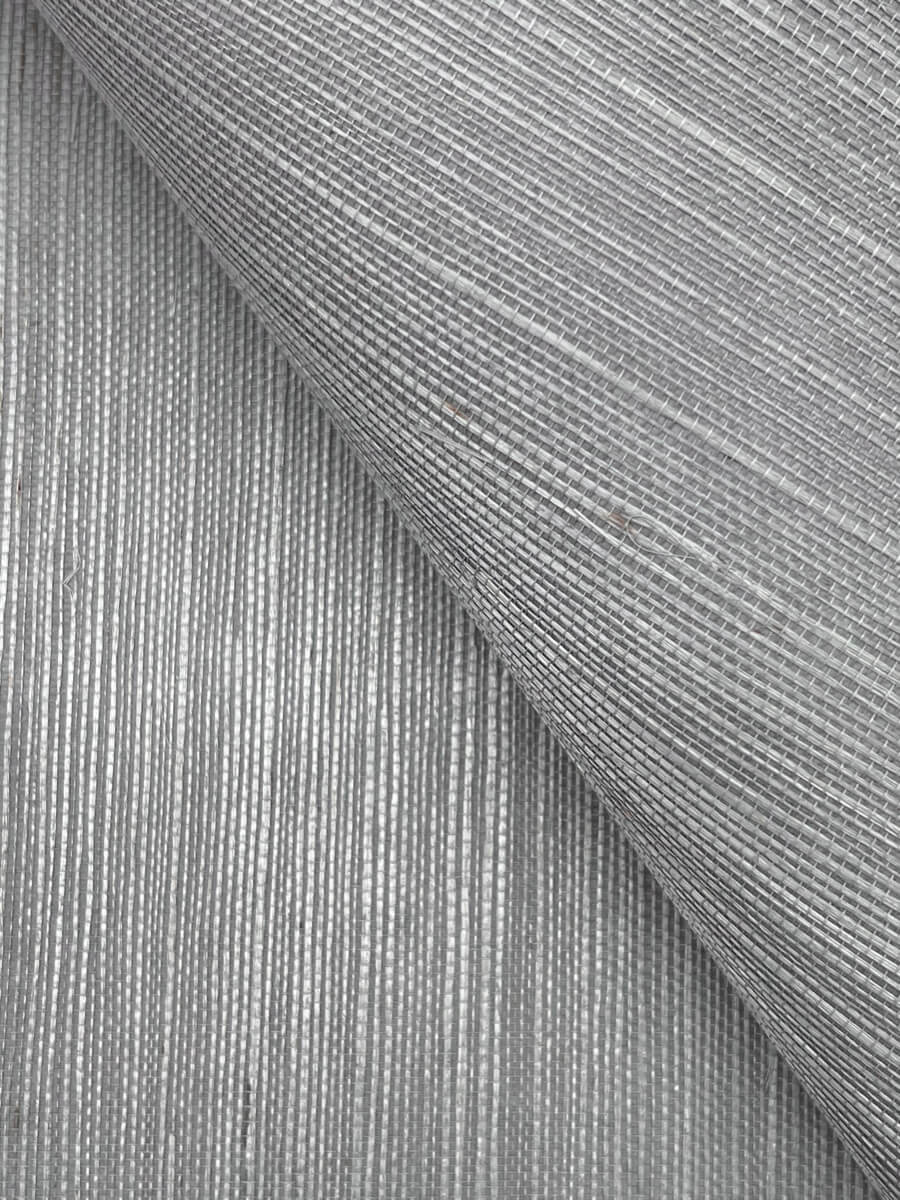 York Designer Sisals Grasscloth Wallpaper - Pewter