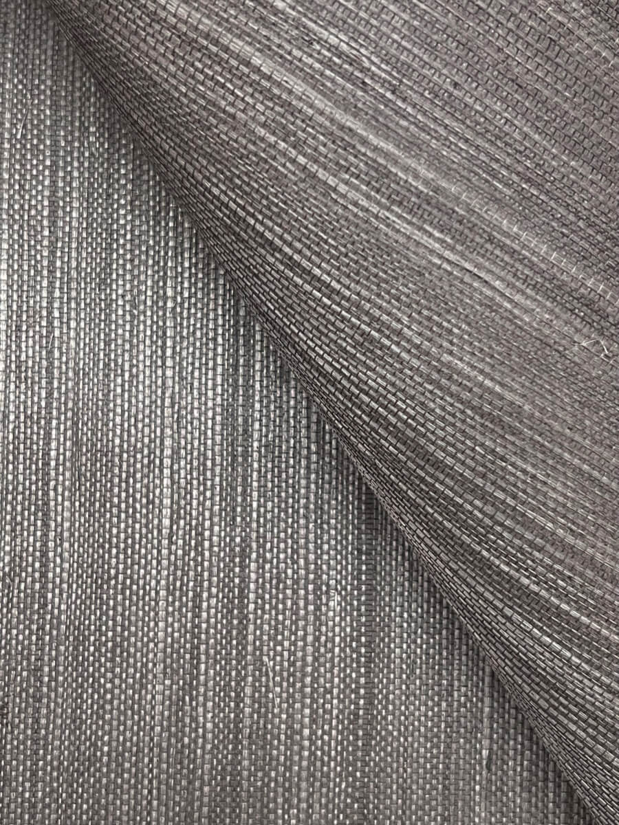 York Designer Sisals Grasscloth Wallpaper - Smoke