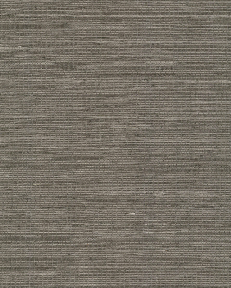 York Designer Sisals Grasscloth Wallpaper - Smoke