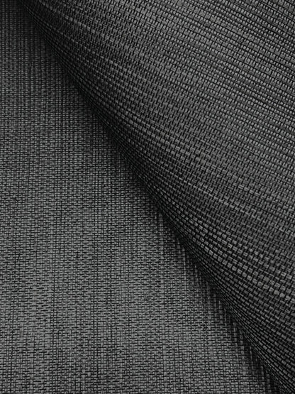 York Designer Sisals Grasscloth Wallpaper - Gunmetal