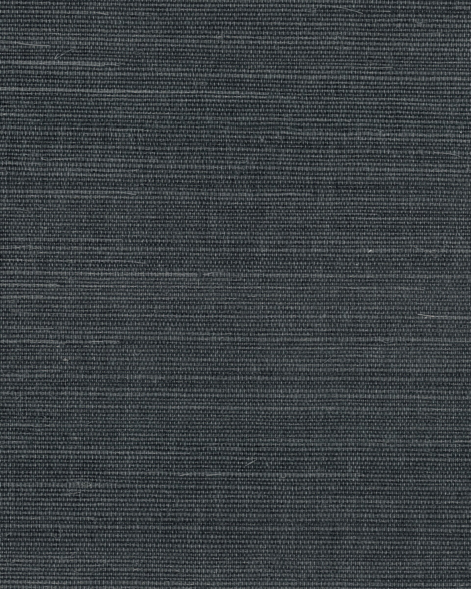 York Designer Sisals Grasscloth Wallpaper - Gunmetal