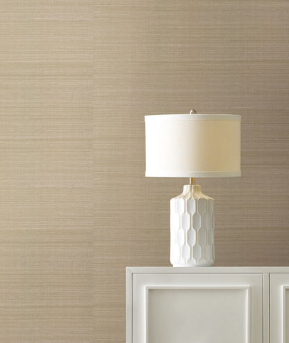 York Designer Sisals Grasscloth Wallpaper - Mushroom