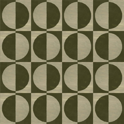 Mitchell Black Glass Half Full Wallpaper - Olive