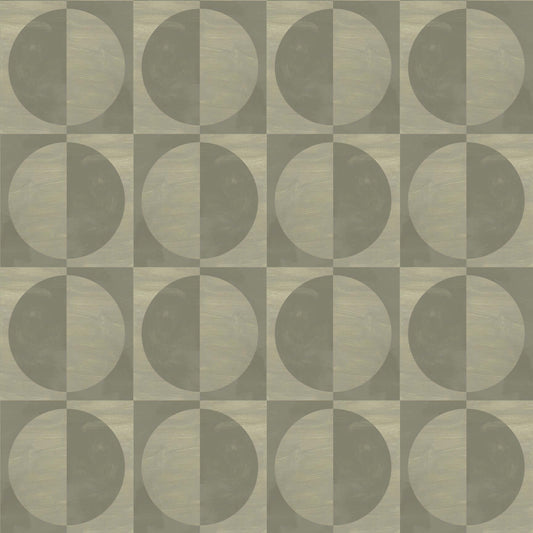 Mitchell Black Glass Half Full Wallpaper - Stone
