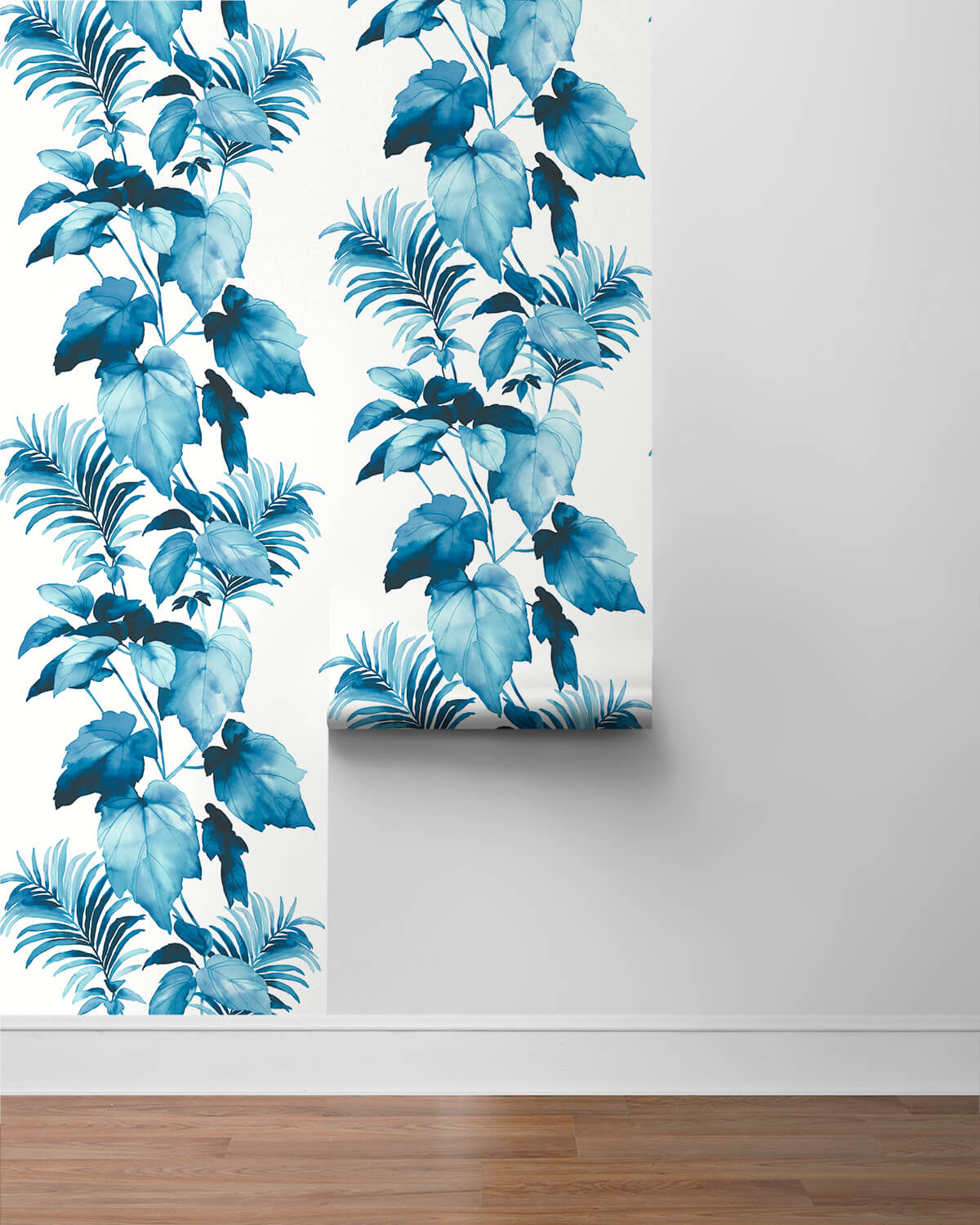 Harry & Grace Leaf Stripe Peel & Stick Wallpaper - Olympic Blue