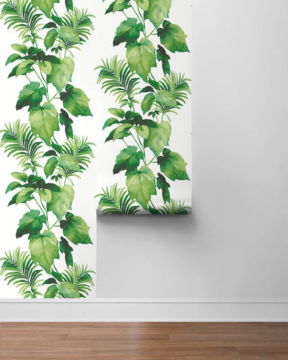 Harry & Grace Leaf Stripe Peel & Stick Wallpaper - Summer Fern
