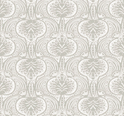 Ronald Redding Traveler Lotus Palm Wallpaper - Gray