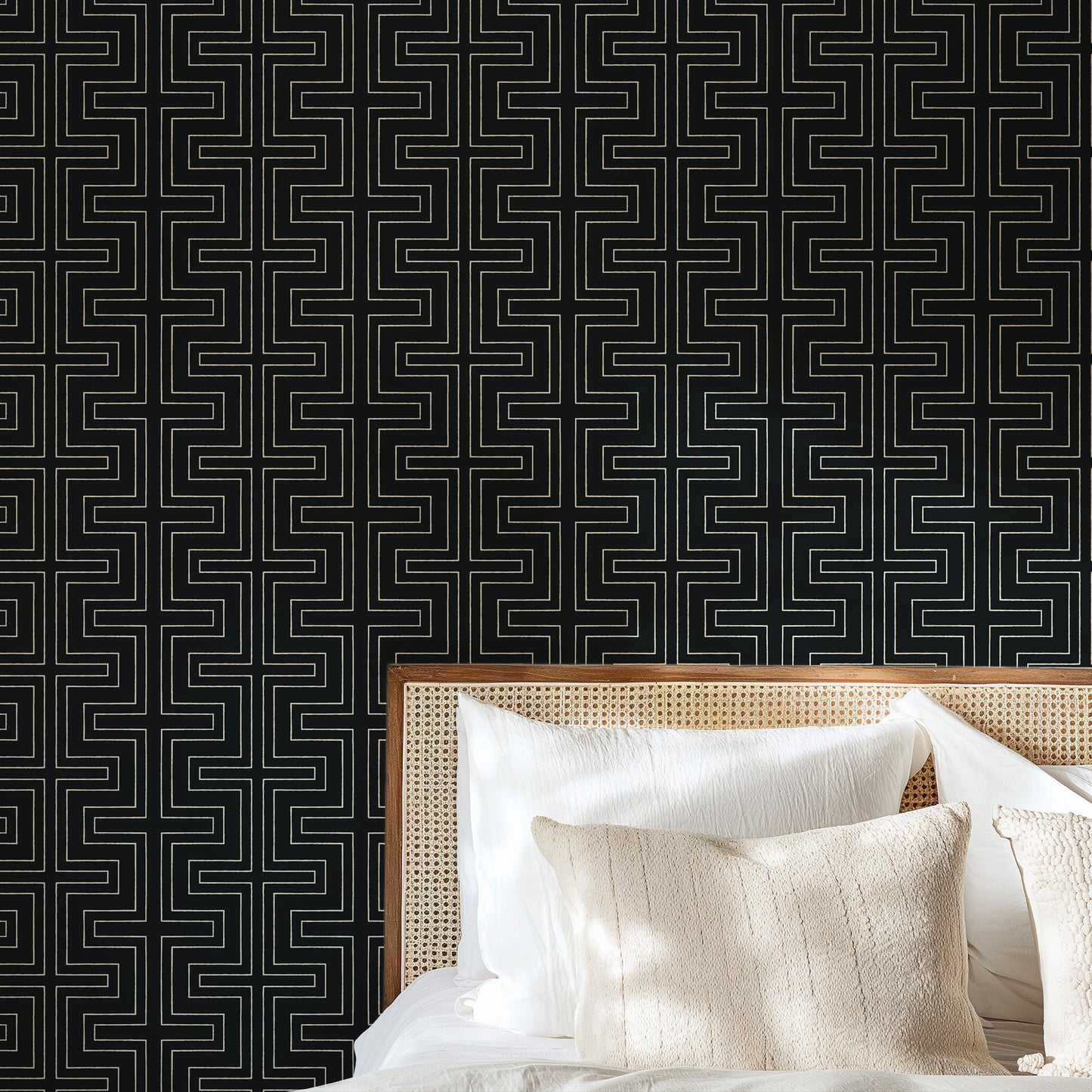 Mitchell Black Co-Ed Halsted Wallpaper - Onyx