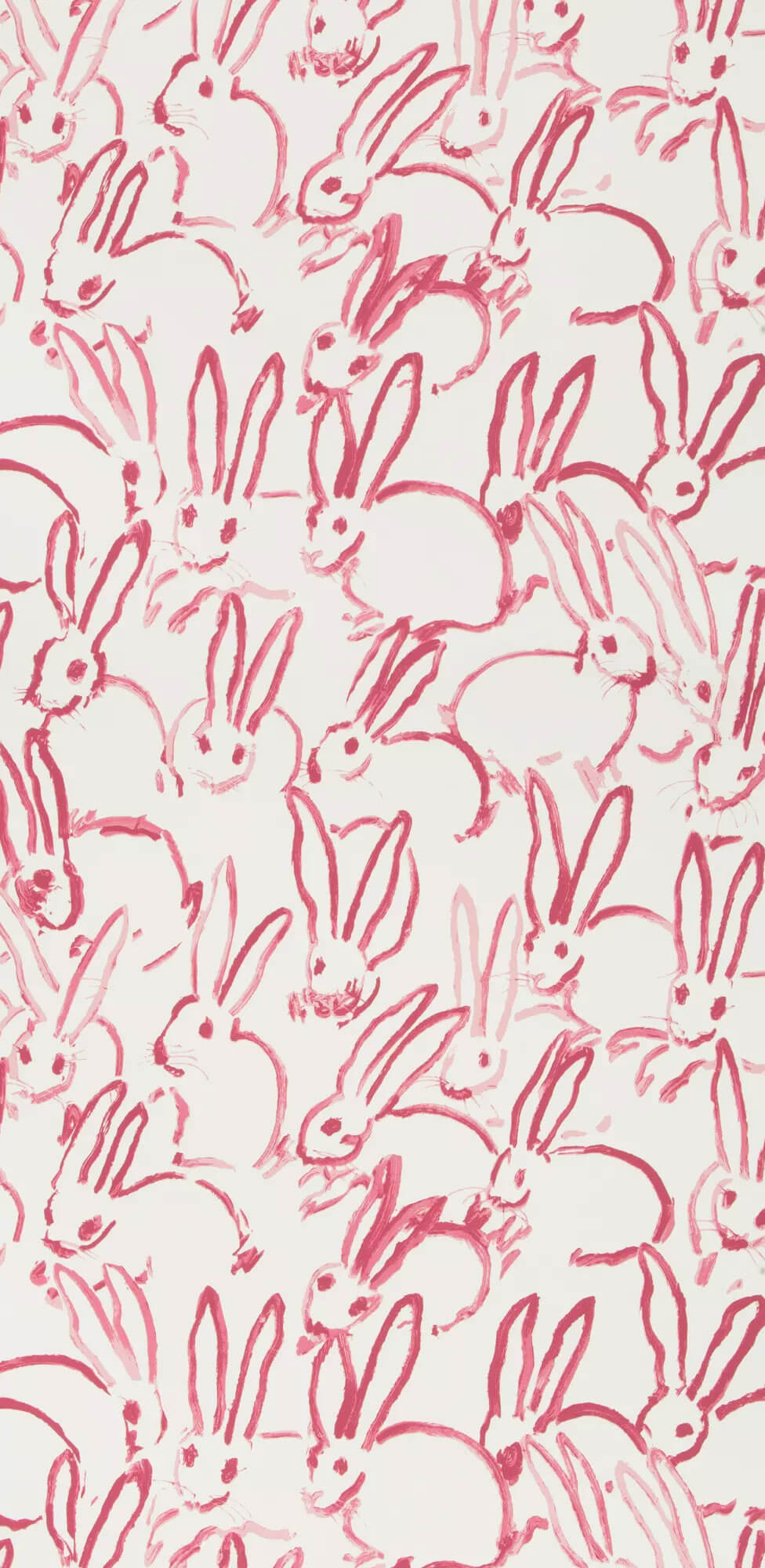 Lee Jofa Hutch Rabbit Wallpaper - Ivory & Pink