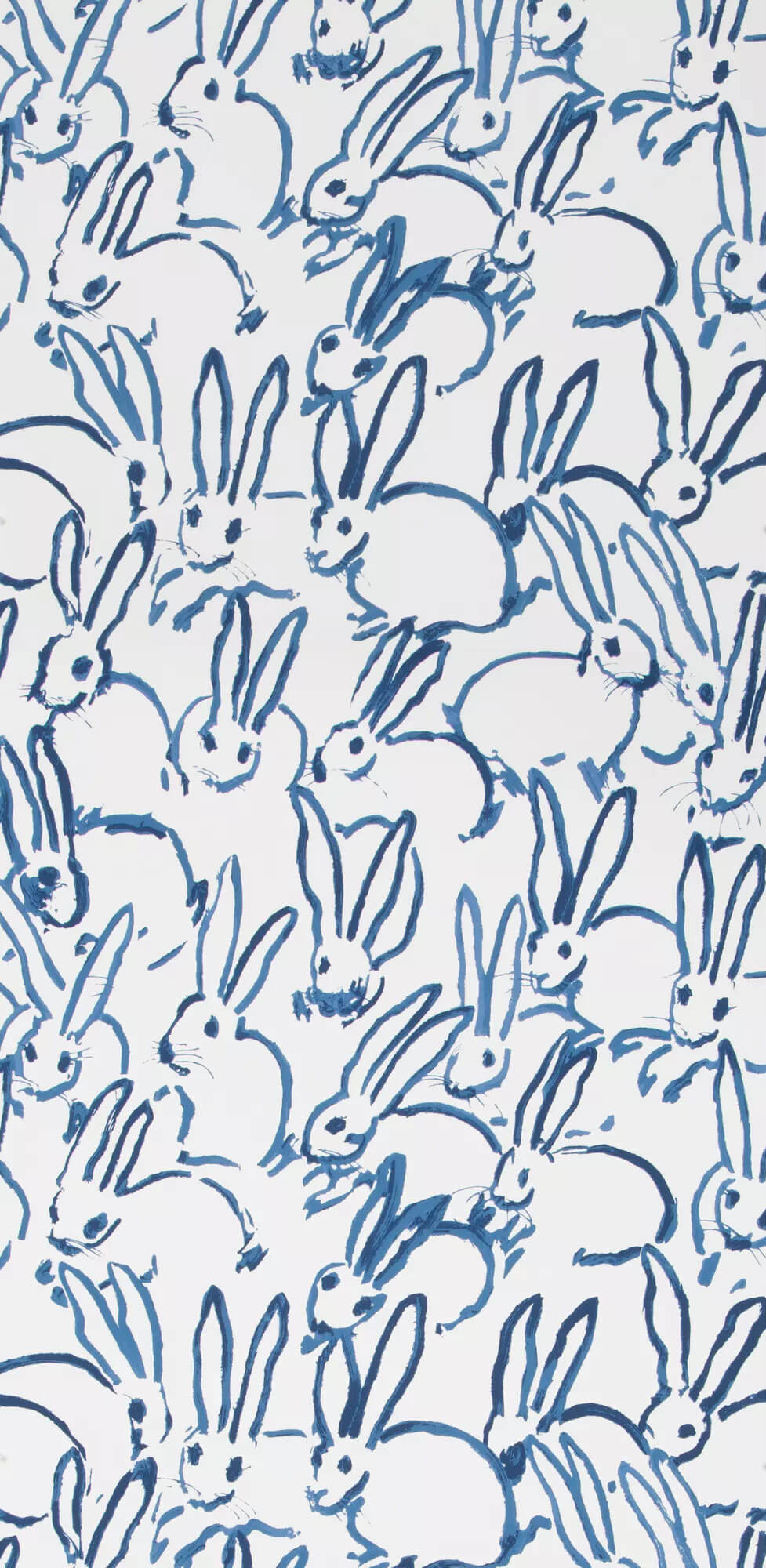 Lee Jofa Hutch Rabbit Wallpaper - Navy Blue
