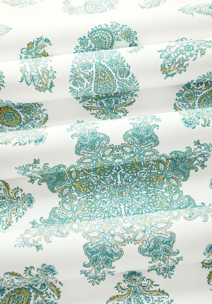 Thibaut Indienne Corwin Wallpaper - Seaglass on White