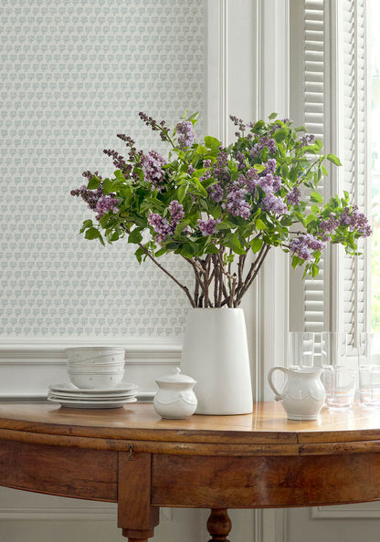 Thibaut Indienne Mimi Wallpaper - Robins Egg