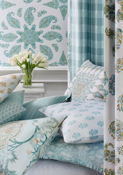 Thibaut Indienne East India Wallpaper - Seaglass