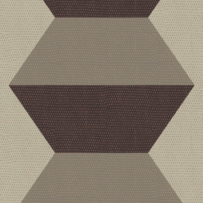 Mitchell Black Infinity Blocks Wallpaper - Brown Burgundy