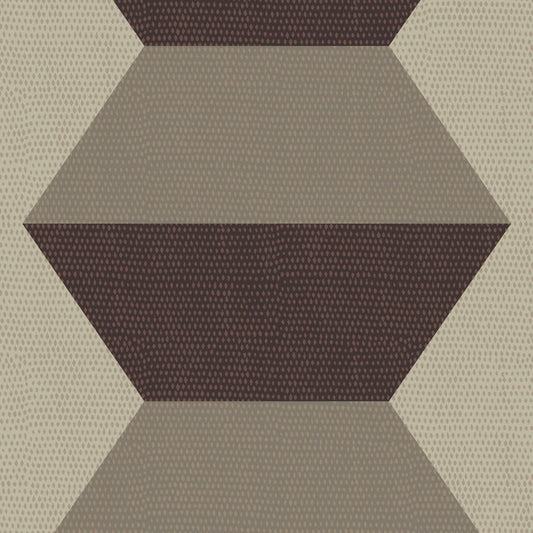 Mitchell Black Infinity Blocks Wallpaper - Brown Burgundy
