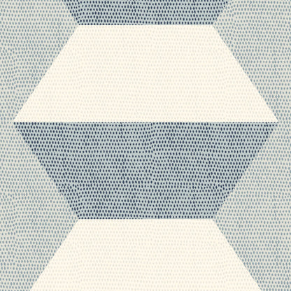 Mitchell Black Infinity Blocks Wallpaper - Lacquered Blues