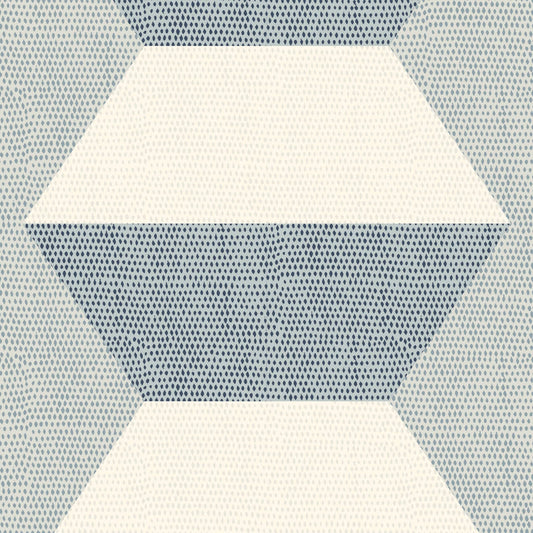 Mitchell Black Infinity Blocks Wallpaper - Lacquered Blues