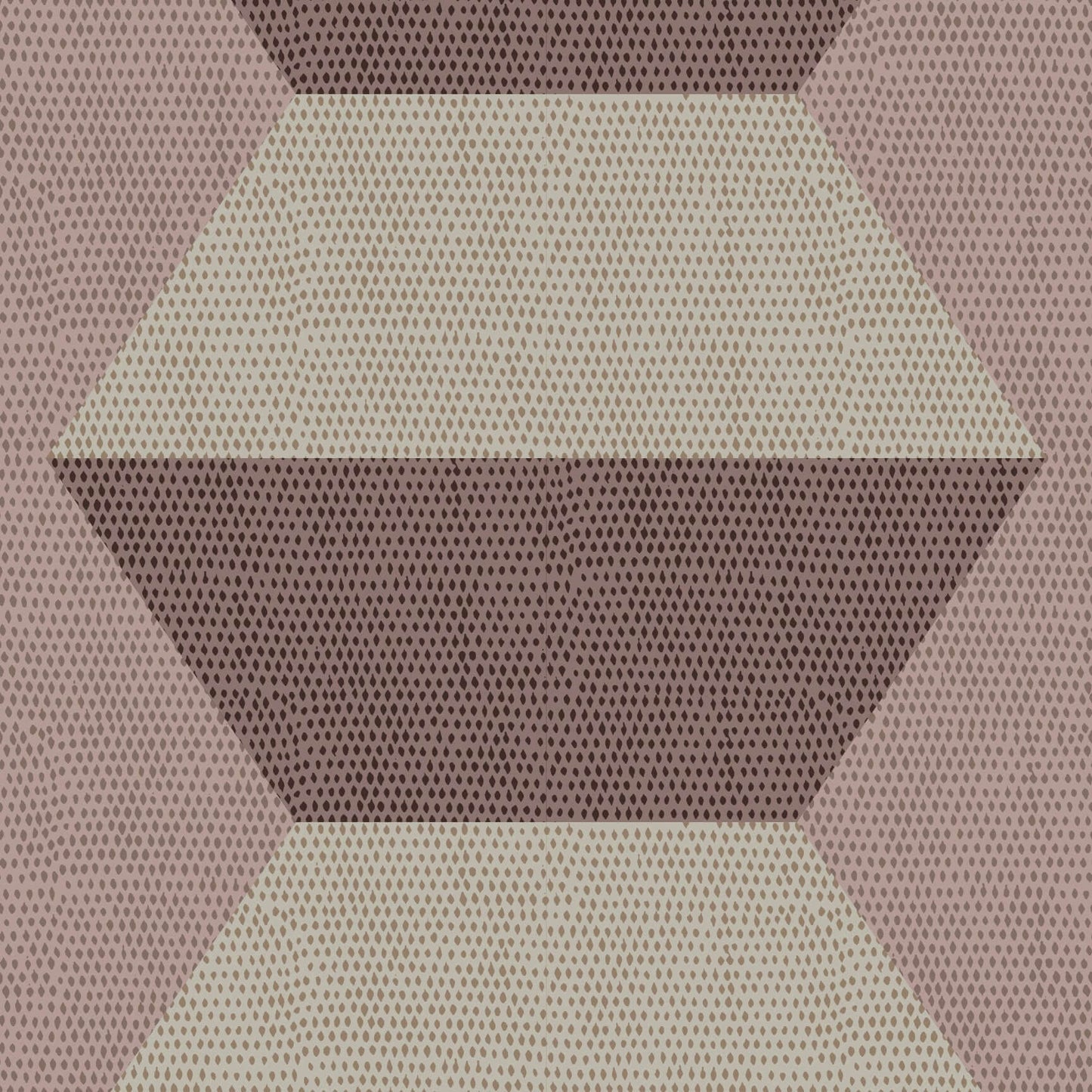 Mitchell Black Infinity Blocks Wallpaper - Pale Strawberry