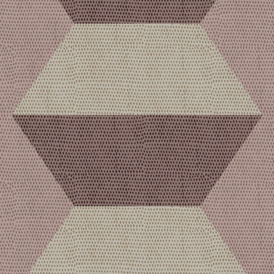 Mitchell Black Infinity Blocks Wallpaper - Pale Strawberry