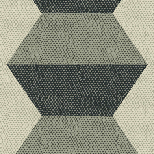 Mitchell Black Infinity Blocks Wallpaper - Sage Green