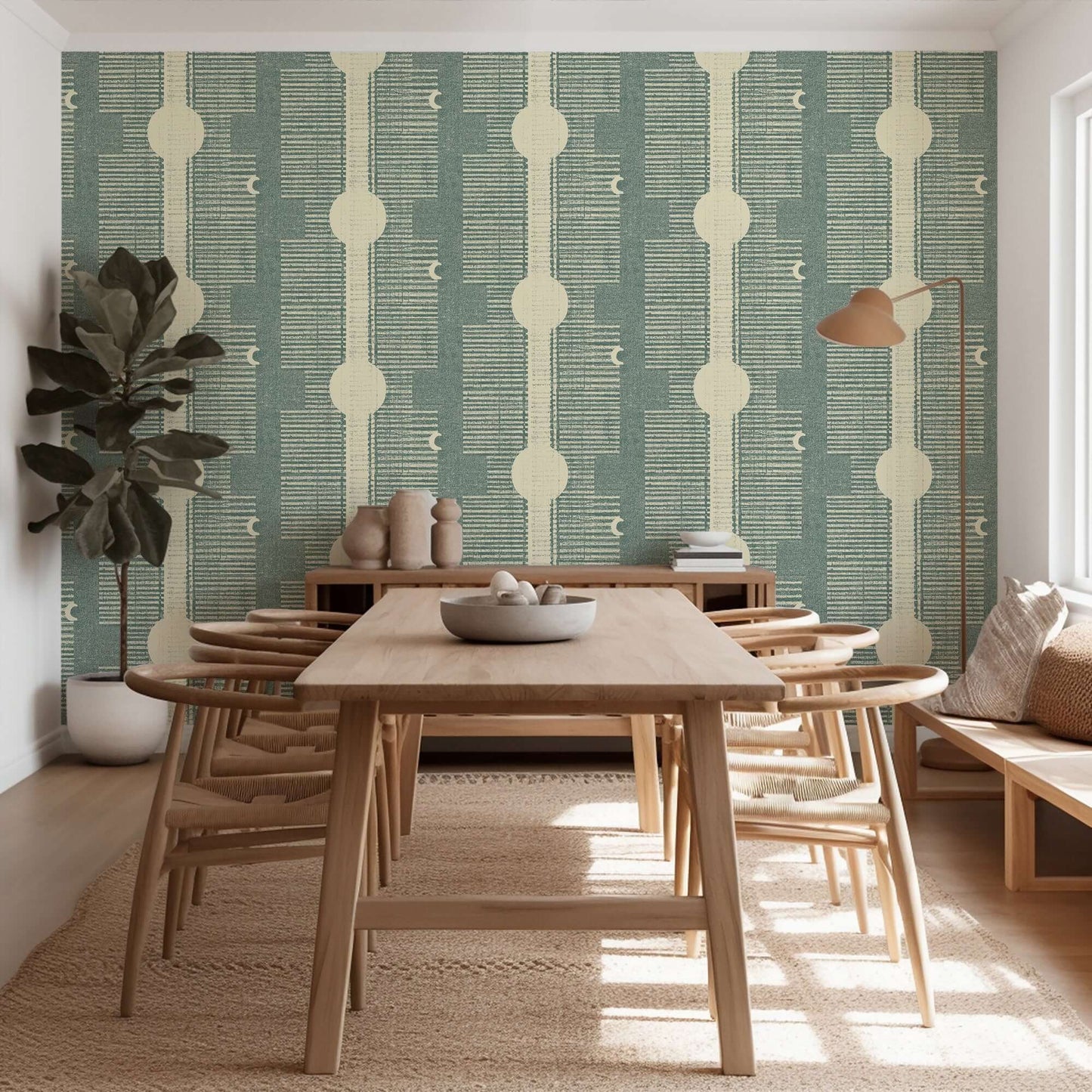 Mitchell Black Inyanga Wallpaper - Blue Jade
