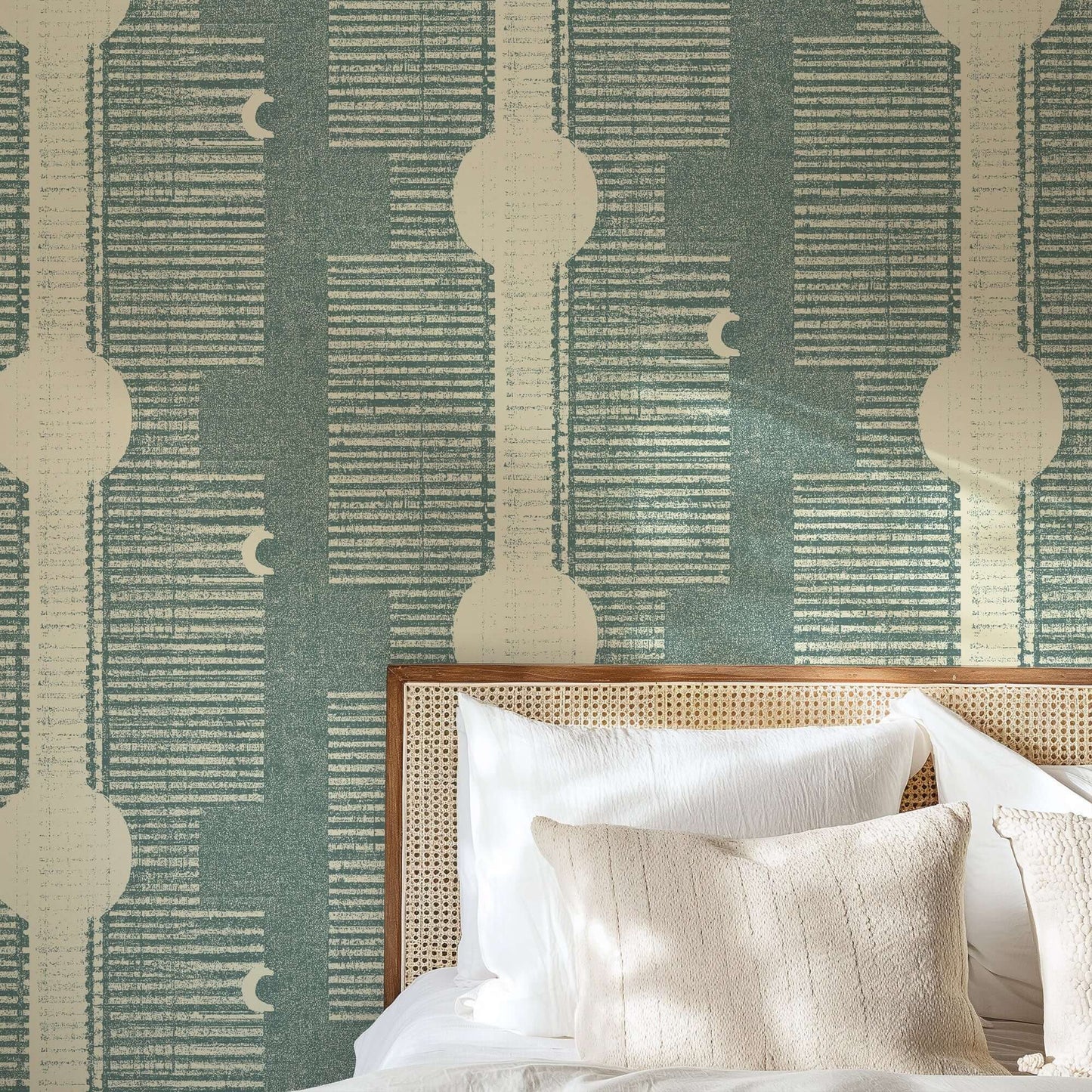 Mitchell Black Inyanga Wallpaper - Blue Jade