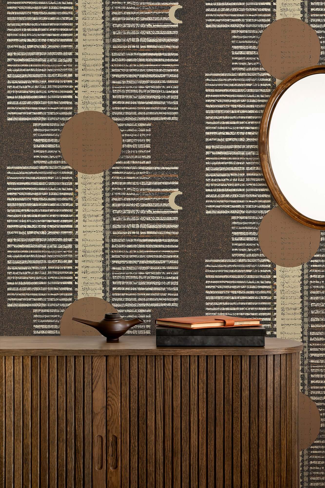 Mitchell Black Inyanga Wallpaper - Cocoa