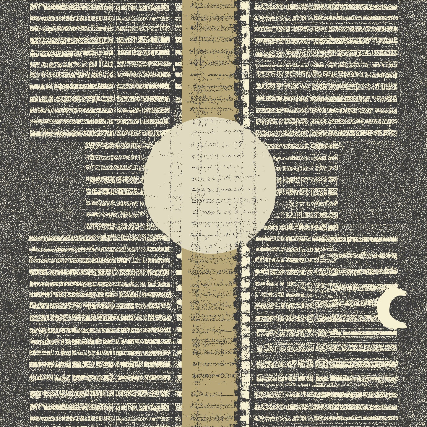 Mitchell Black Inyanga Wallpaper Sample - Newsprint Gray