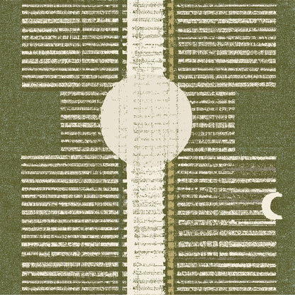 Mitchell Black Inyanga Wallpaper - Olive Linen