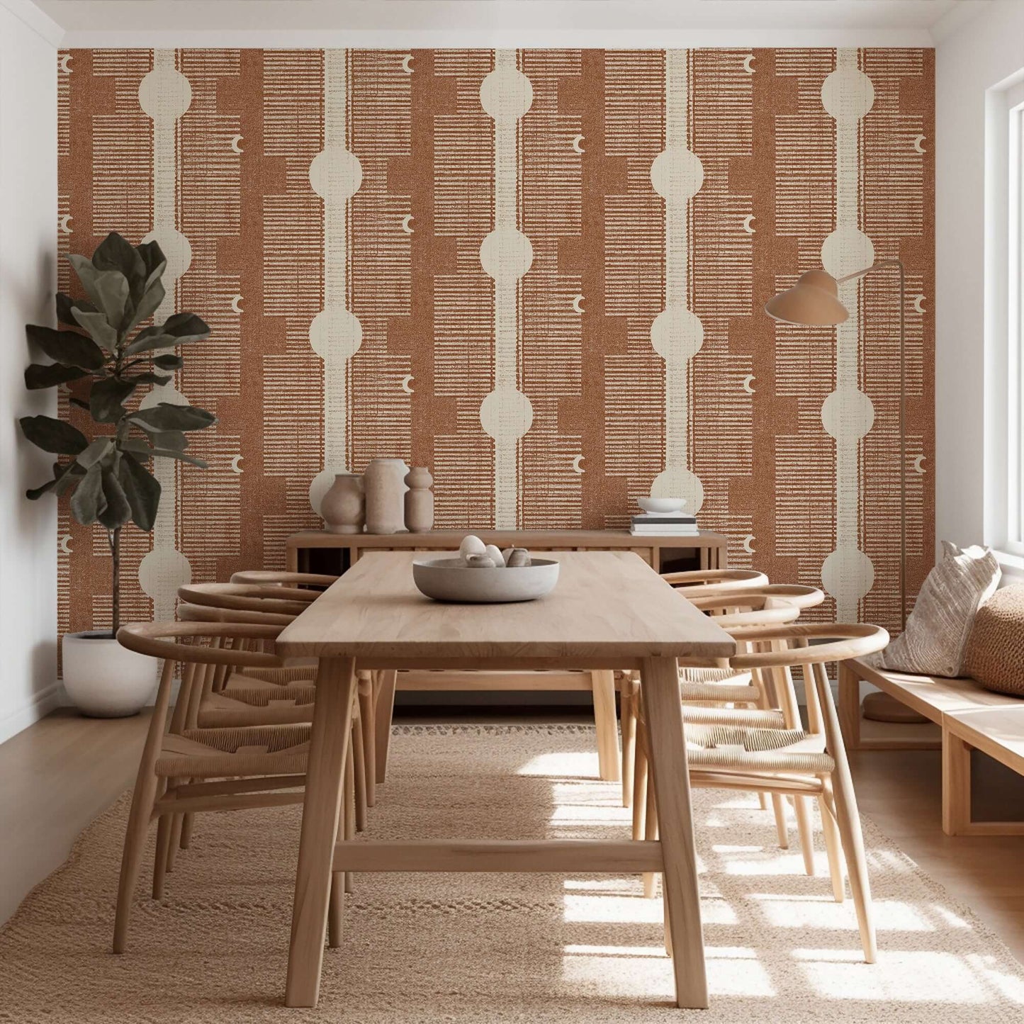 Mitchell Black Inyanga Wallpaper - Red Clay