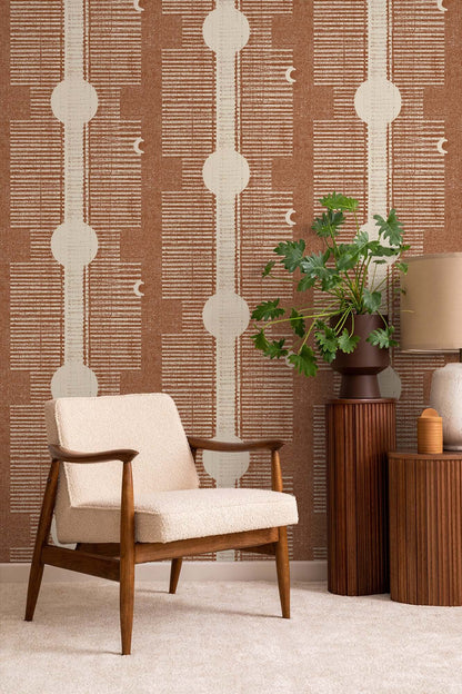 Mitchell Black Inyanga Wallpaper - Red Clay