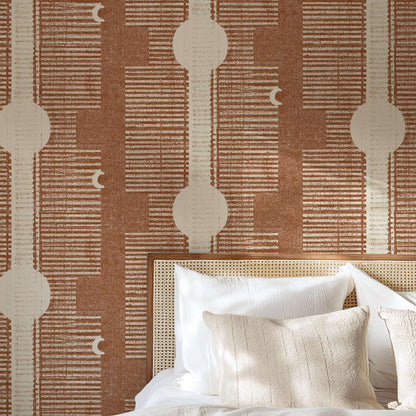 Mitchell Black Inyanga Wallpaper - Red Clay