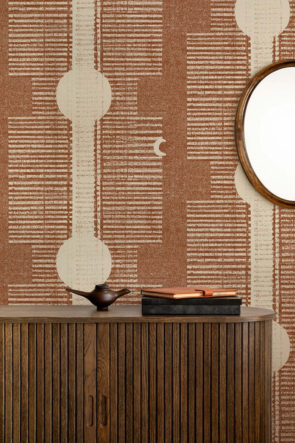 Mitchell Black Inyanga Wallpaper - Red Clay